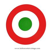 Stickers lambretta vespa cible rouge blanc vert