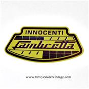 Stickers Innocenti Lambretta jaune et brun