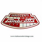 Stickers Innocenti Lambretta rouge et beige