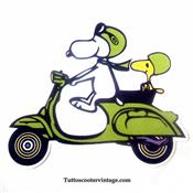 Stickers vintage vespa Snoopy