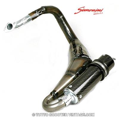 Pot échappement Racing Simonini carbonne vespa 125 Primavera /ET3