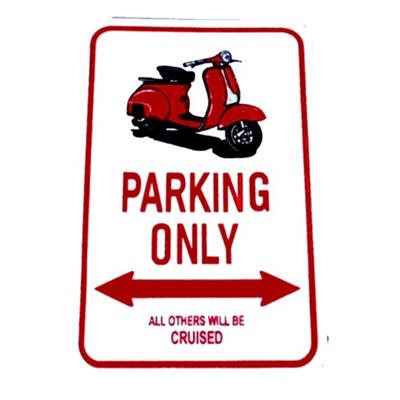 Stickers autocollant Vespa "PARKING ONLY