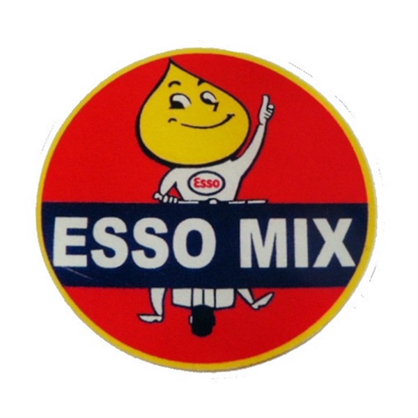 Etiquette de vidange ESSO/goutte d'huile personnage/ancienne/état neuf/oil can 