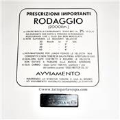 Autocollant rodage vespa 4 vitesses noir