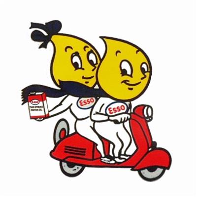 Stickers vespa Goutte huile