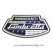 Stickers Innocenti Lambretta bleu et beige