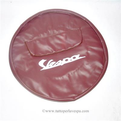 Couvre roue de secours vespa 8" 10" bordeaux