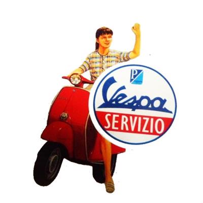 Stickers Pin up Vespa Servizio