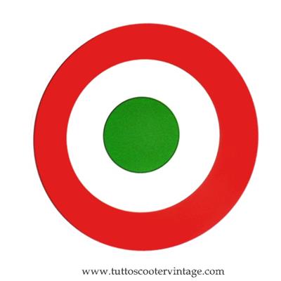 Stickers lambretta vespa cible rouge blanc vert