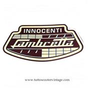 Stickers Innocenti Lambretta brun et beige