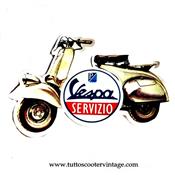 Stickers vespa avec logo vespa servizio